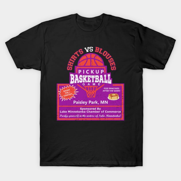 Shirts vs Blouses Pickup Basketball Game T-Shirt by Bigfinz